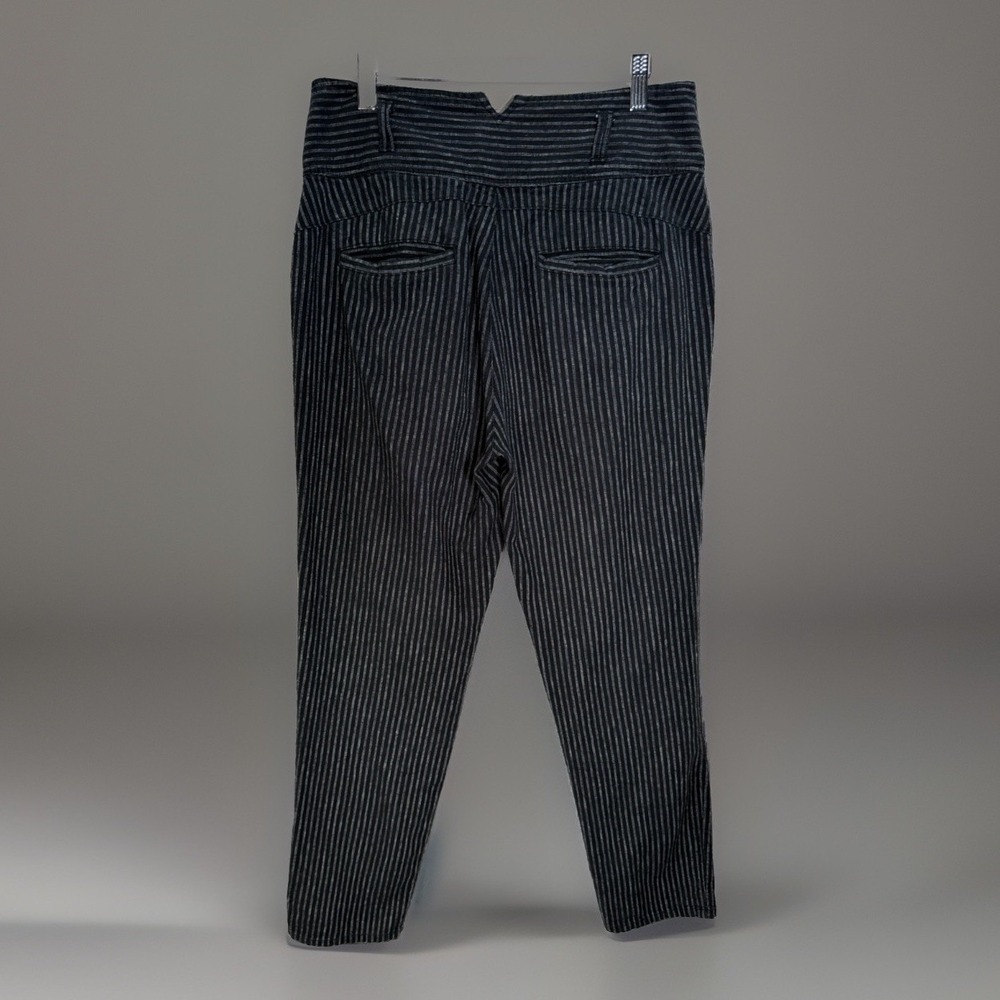 Sundance Trouser Pant Women's Sz 8 Amelia Linen Blend Black Stripe Boho Chic - Picture 4 of 8